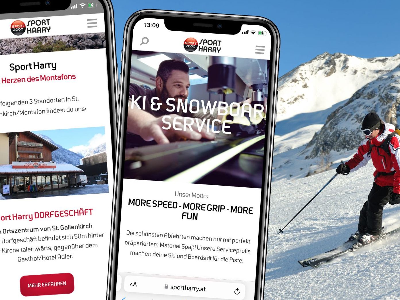 Bei Sport Harry erwartet Sie eine breite Palette an Winterausrüstung zum Ausleihen.