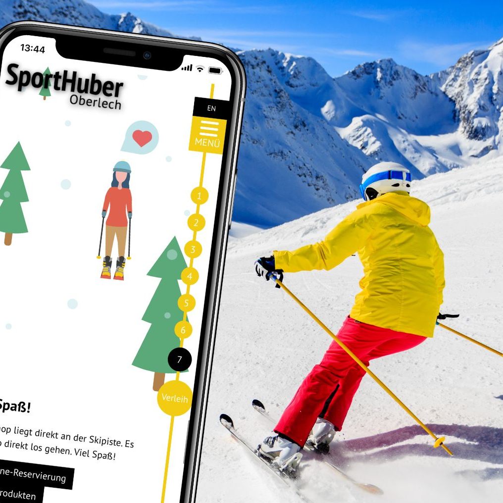SportHuber bietet Skiverleih, -verkauf und - service am Arlberg.