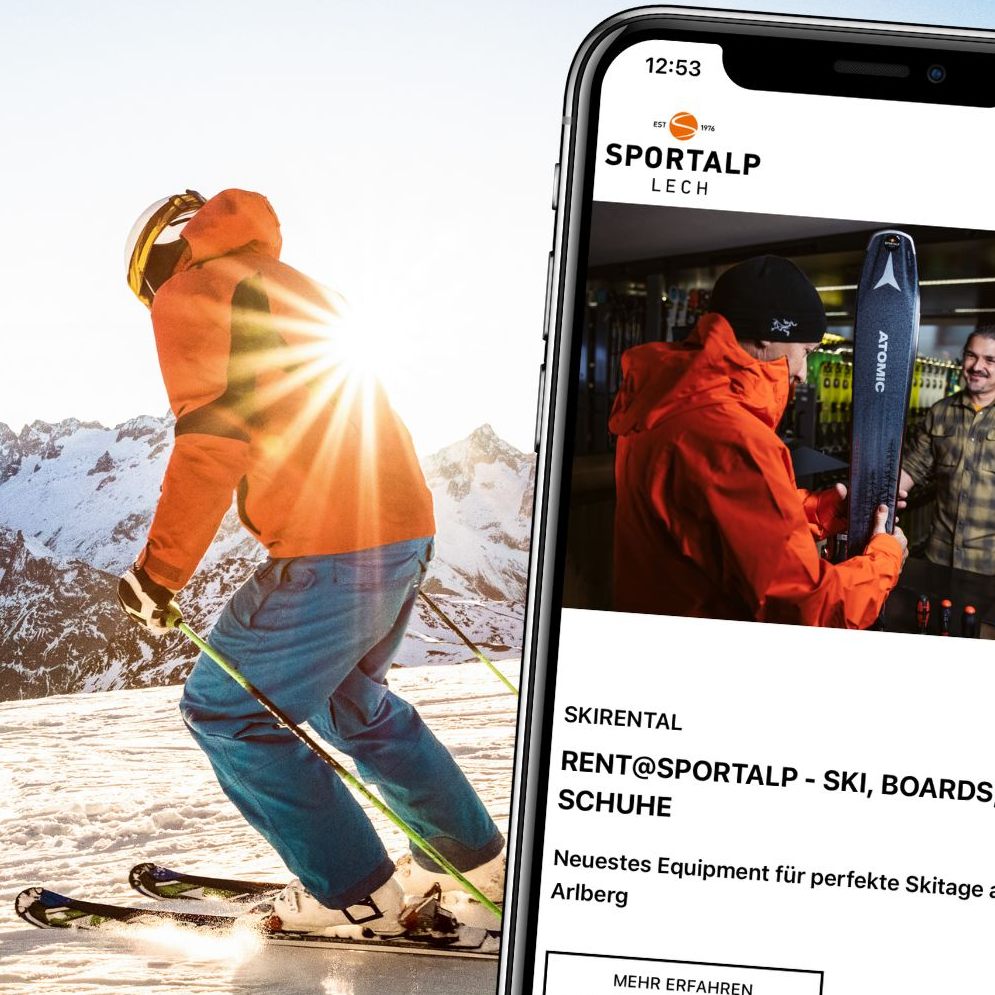 Die Sportalp bietet ein breites Sortiment in Verkauf und Verleih.