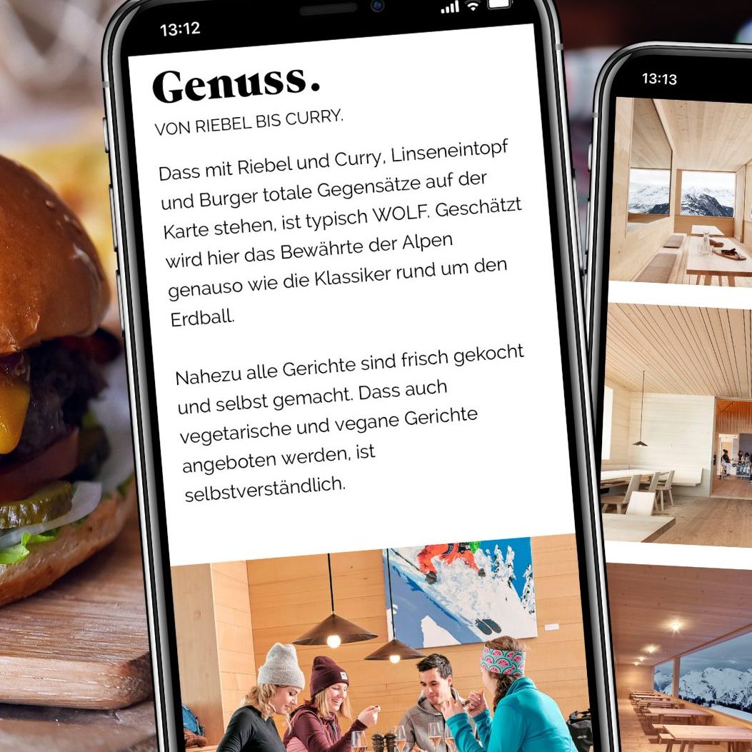 "Der Wolf" im Nobel-Skiort Lech hat ein ganz eigenes Konzept.