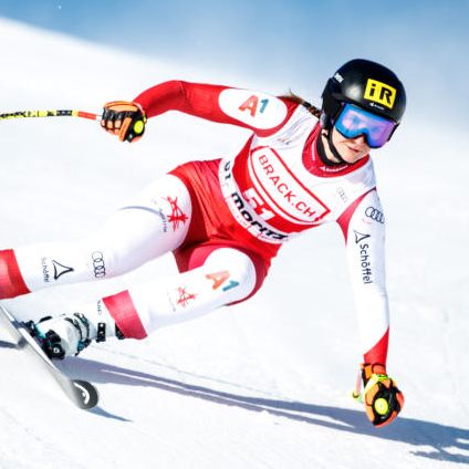 Michelle Niederwieser im Abfahrtstraining am Mittwoch.