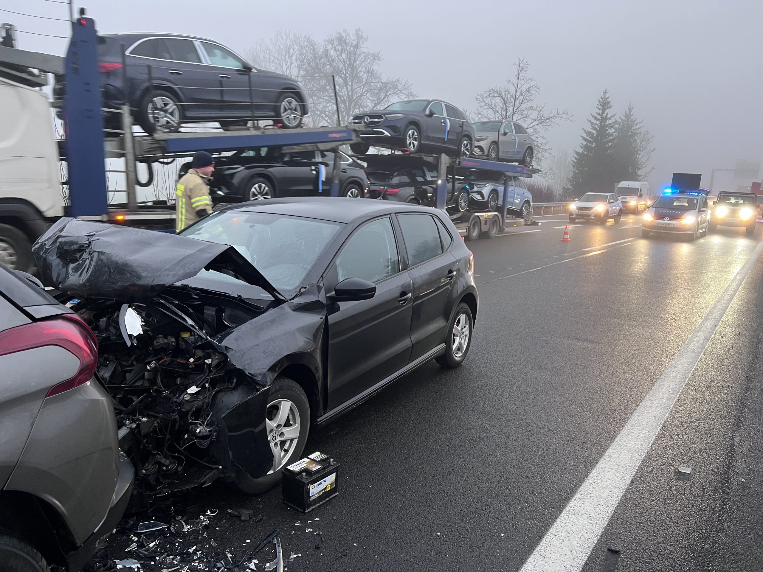 Unfall auf der A14 bei Dornbirn-West: Kilometerlanger Stau