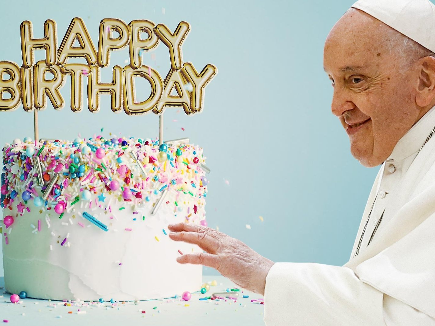 Papst feiert 87. Geburtstag. Papst feiert 87. Geburtstag.