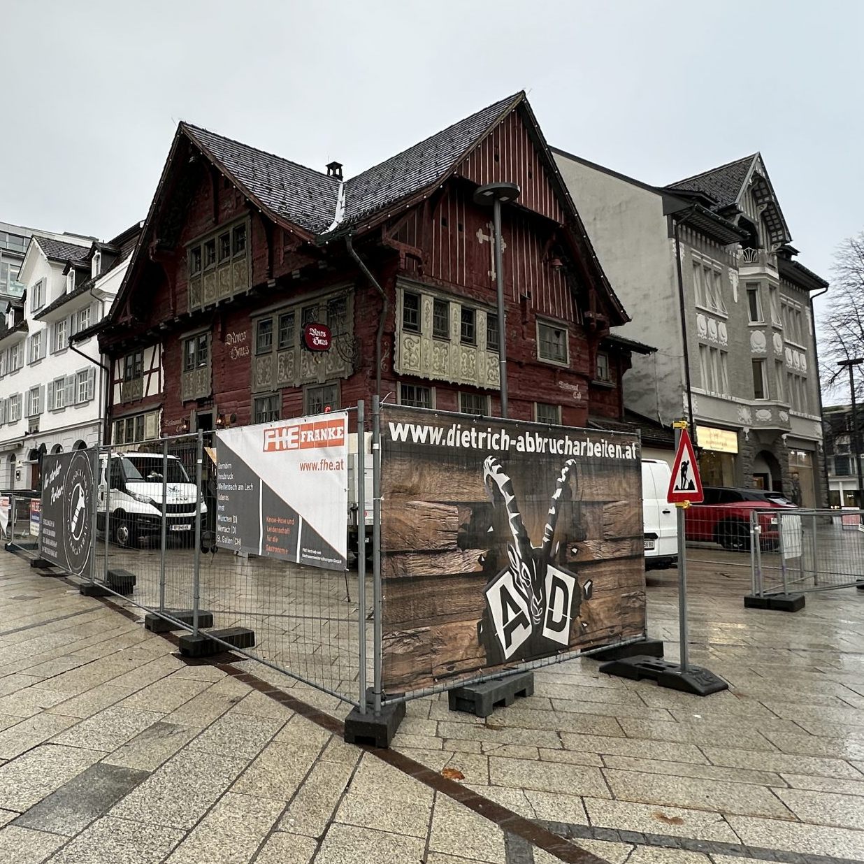 Das Rote Haus am Dornbirner Marktplatz ist vorübergehend geschlossen.