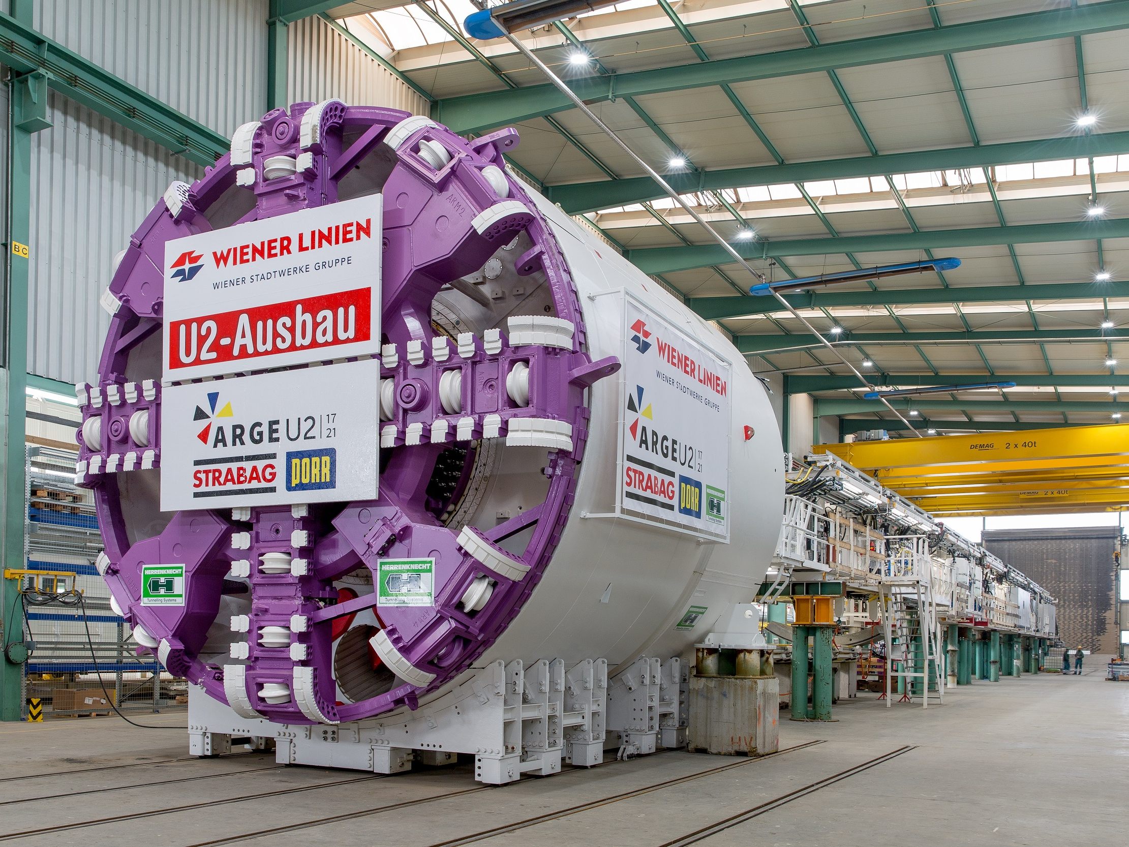 U2-Verlängerung: Tunnelbaumaschine über 1.000 Tonnen schwer.