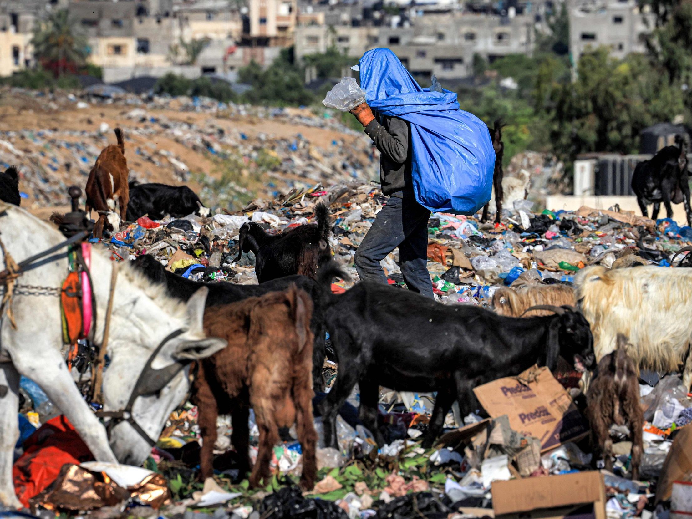 Im Gazastreifen häuft sich der Müll. Im Gazastreifen häuft sich der Müll.