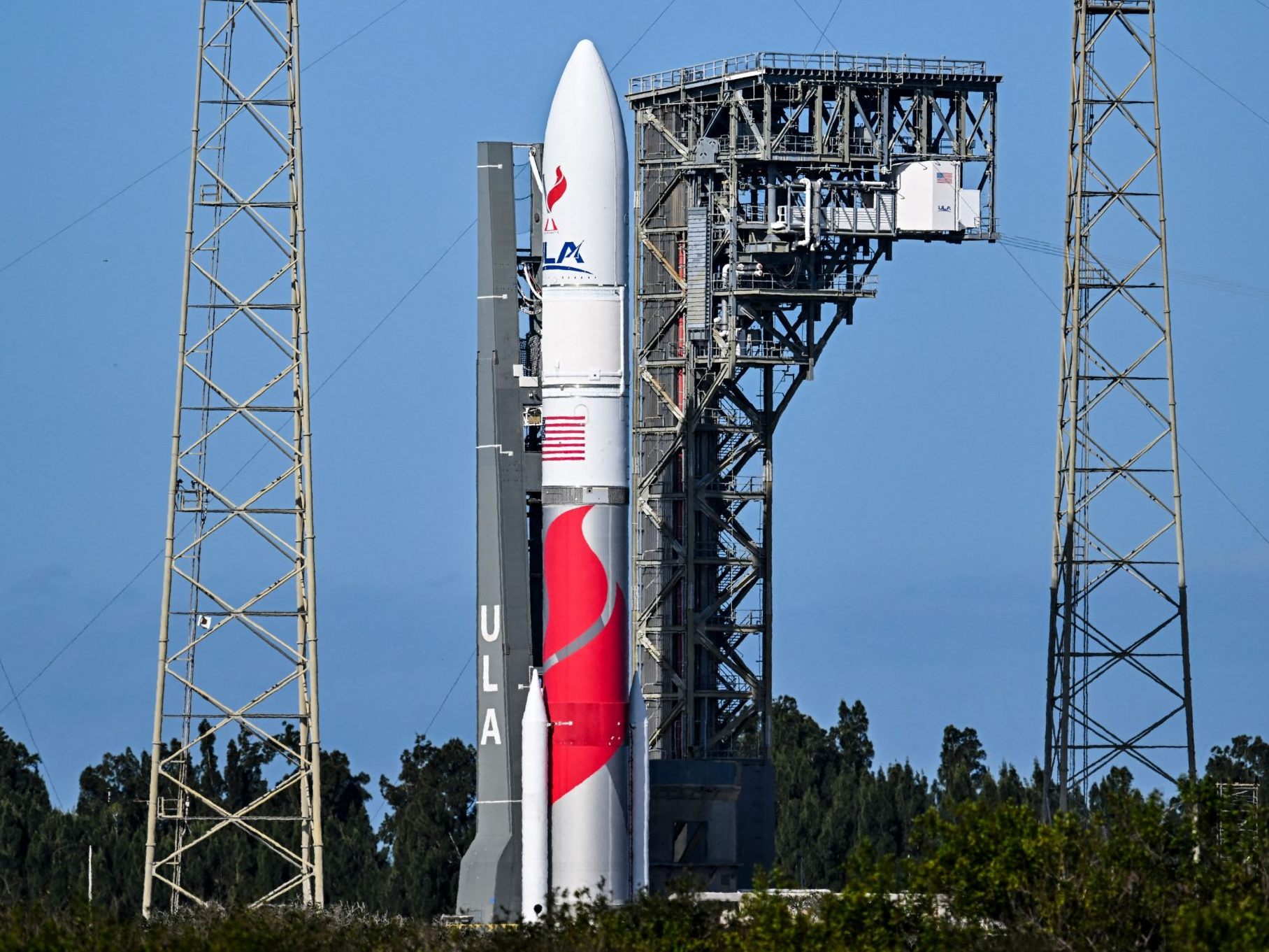 Die "Vulcan Centaur"-Rakete soll am Montag abheben. Die "Vulcan Centaur"-Rakete soll am Montag abheben.