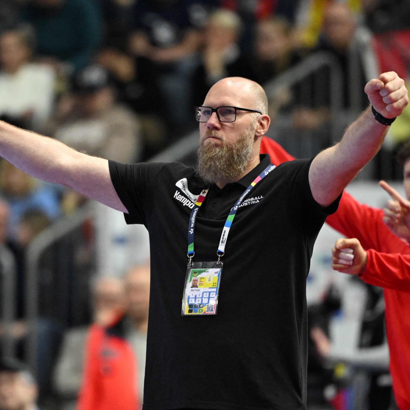 Die Österreicher jubeln zur Halbzeit.