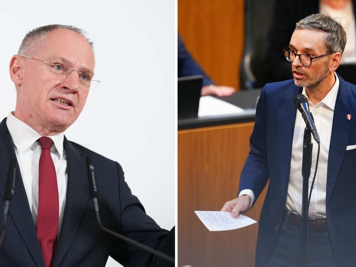 Innenminister Karner (ÖVP) kritisiert FPÖ-Chef Kickl wegen dessen Asyl-Politik. Innenminister Karner (ÖVP) kritisiert FPÖ-Chef Kickl wegen dessen Asyl-Politik.