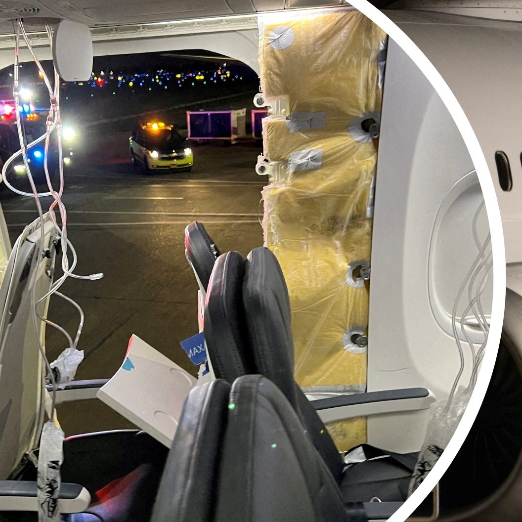 Das Bauteil, das vergangene Woche aus dem Rumpf einer Boeing 737 Max 9 riss.