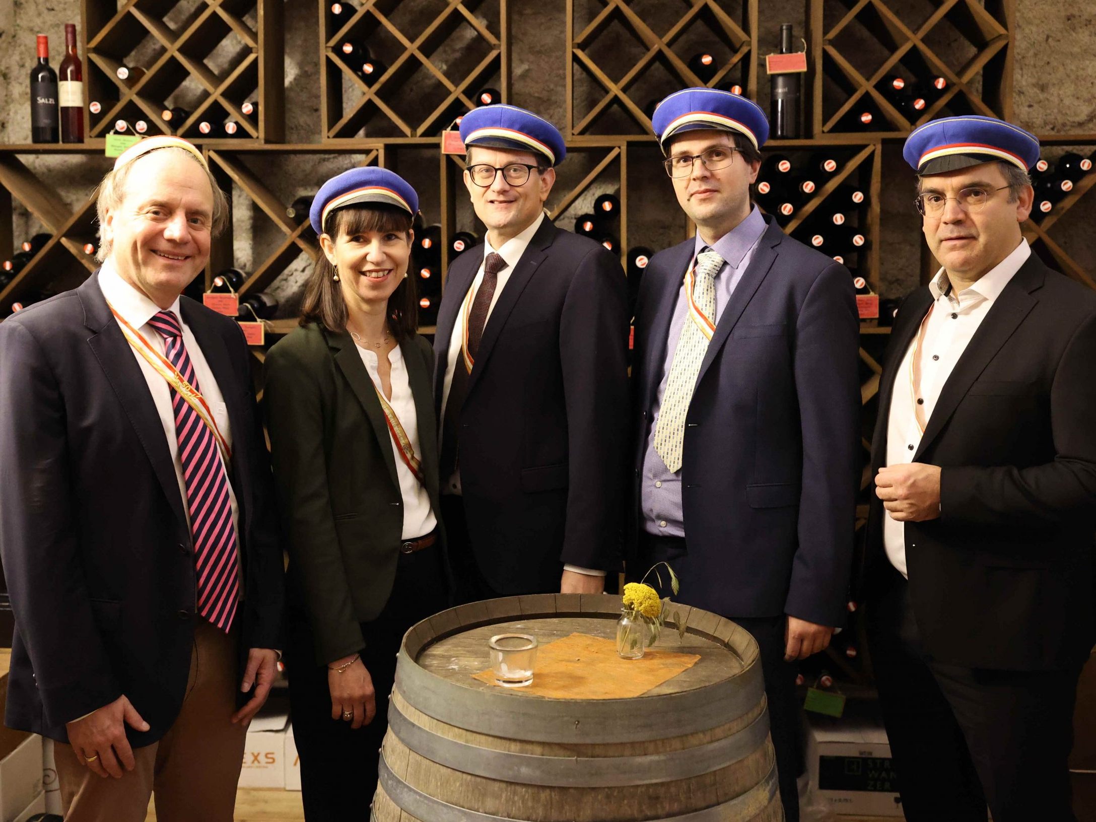 Der neue Philistervorstand (v. l. n. r.): Dr. Wolfgang Matt, Tanja Handle, Dr. Gerhard Köhle, Mag. Leo Ladner, Peter Stieger, Med