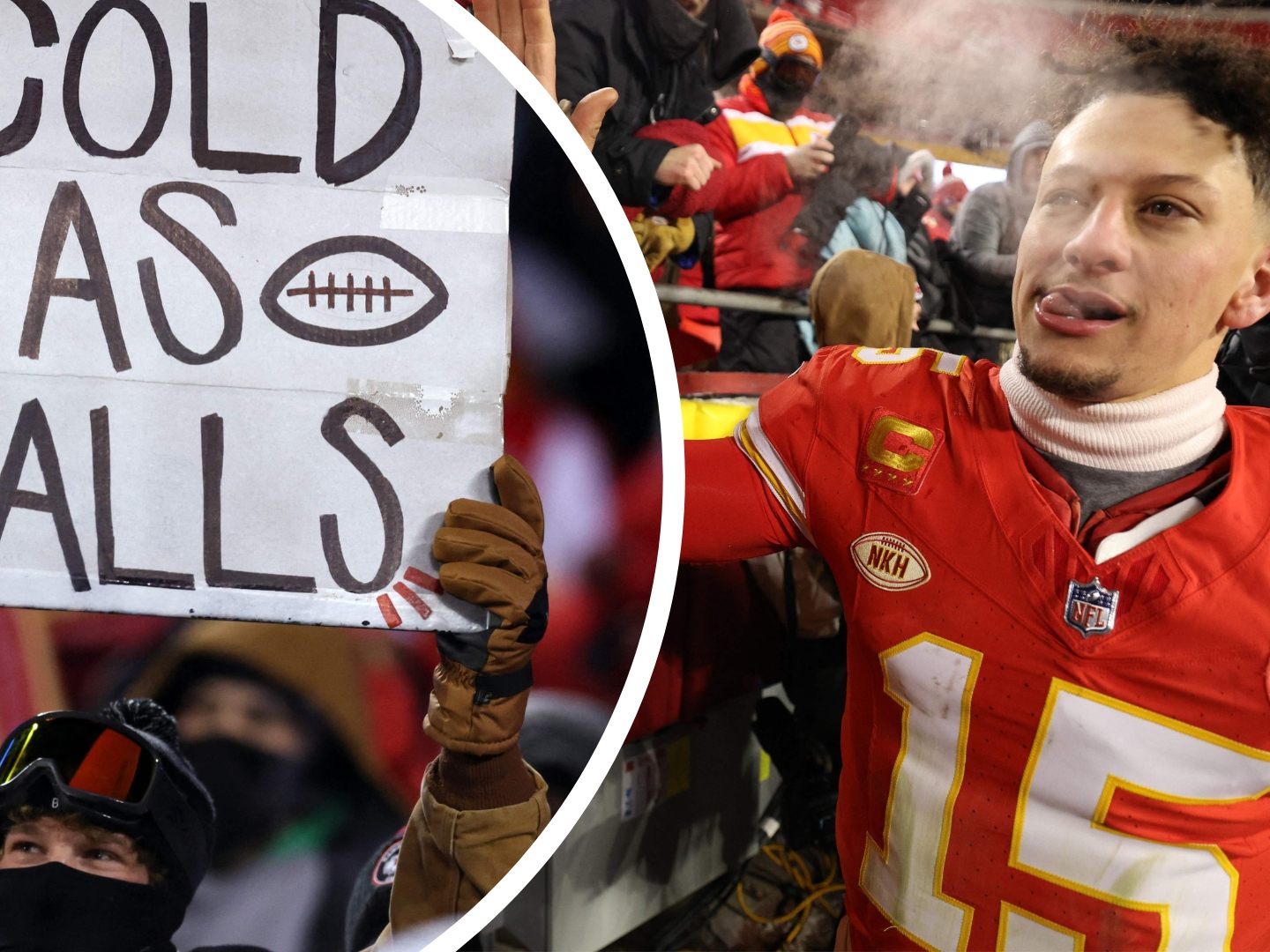 Chiefs um Quarterback Mahomes bleiben auch in der Kälte siegreich. Chiefs um Quarterback Mahomes bleiben auch in der Kälte siegreich.