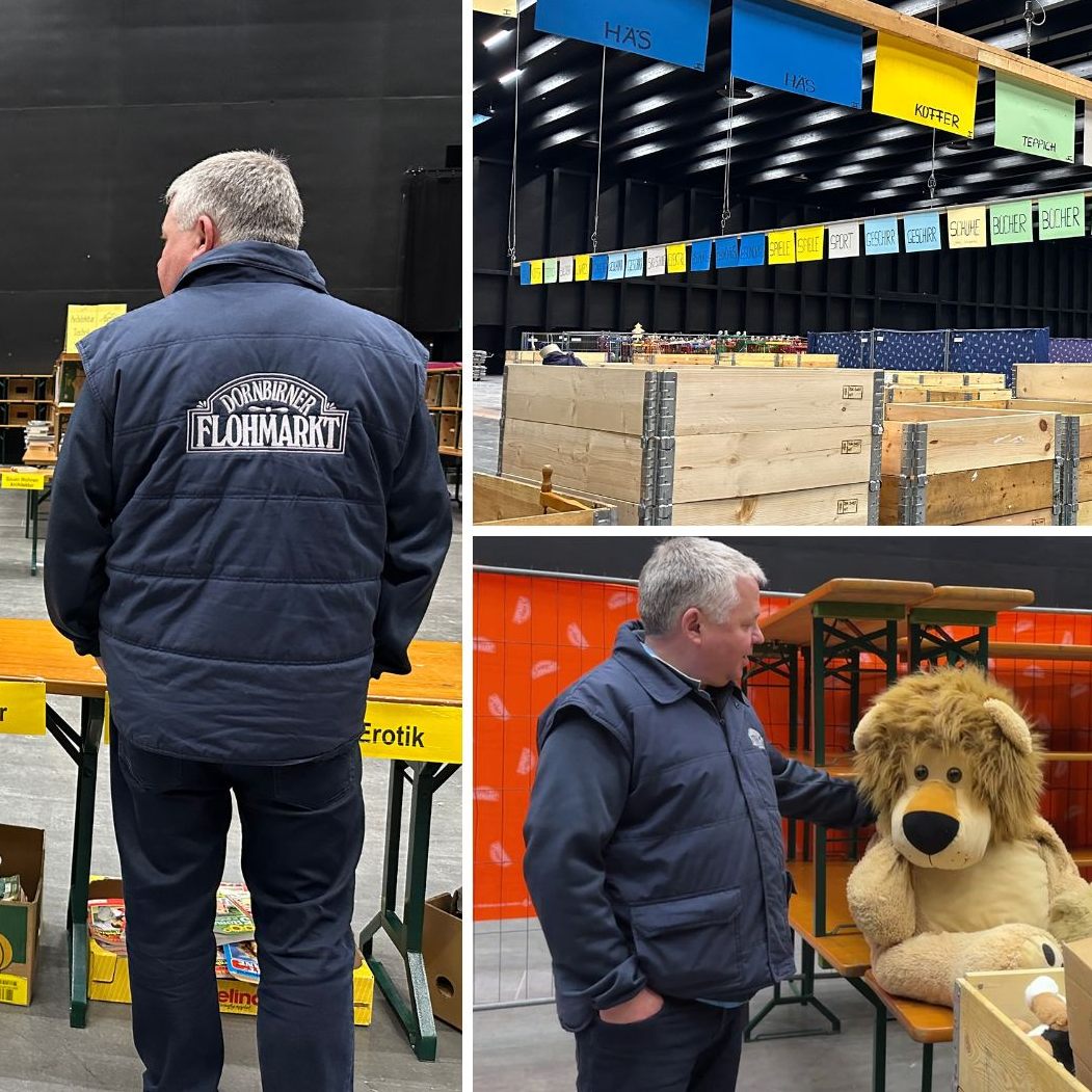 Im Messequartier laufen die Vorbereitungen für den größten Flohmarkt Österreichs.