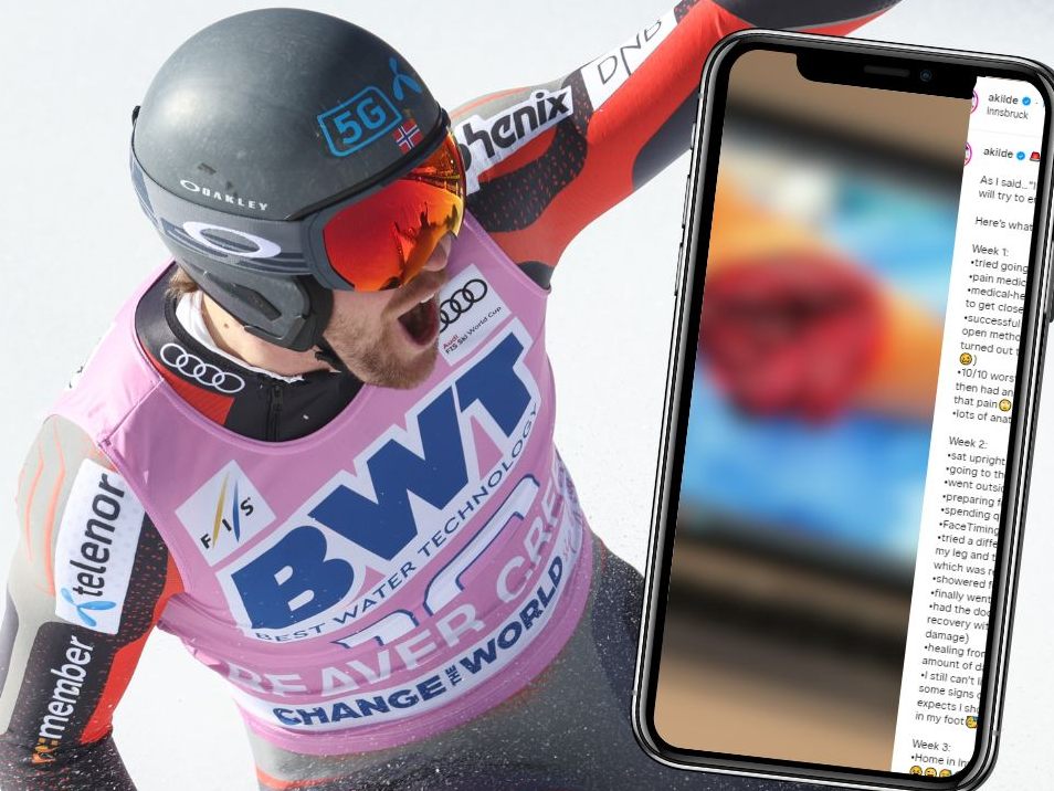 Aleksander Aamodt Kilde teilt seine Verletzung auf Instagram