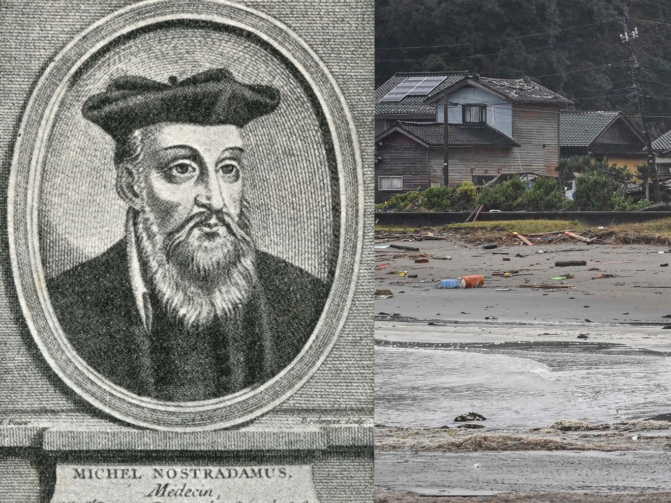 Nostradamus Prophezeiungen sind 2024 eingetroffen. Tsunami und Erdbebeben in Japan