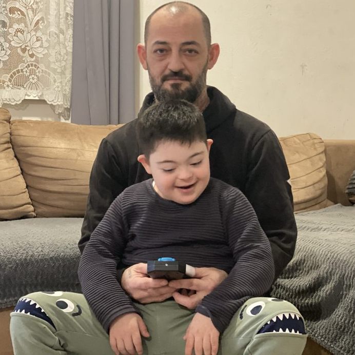 Levent Celem mit seinem Sohn Semih.