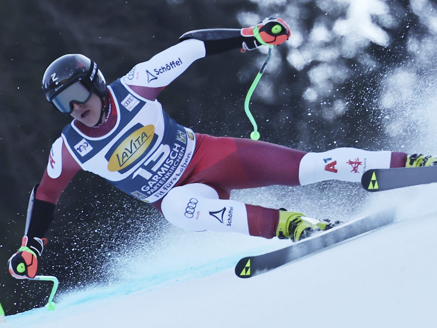 Raphael Haaser fuhr am Sonntag auf den zweiten Platz.