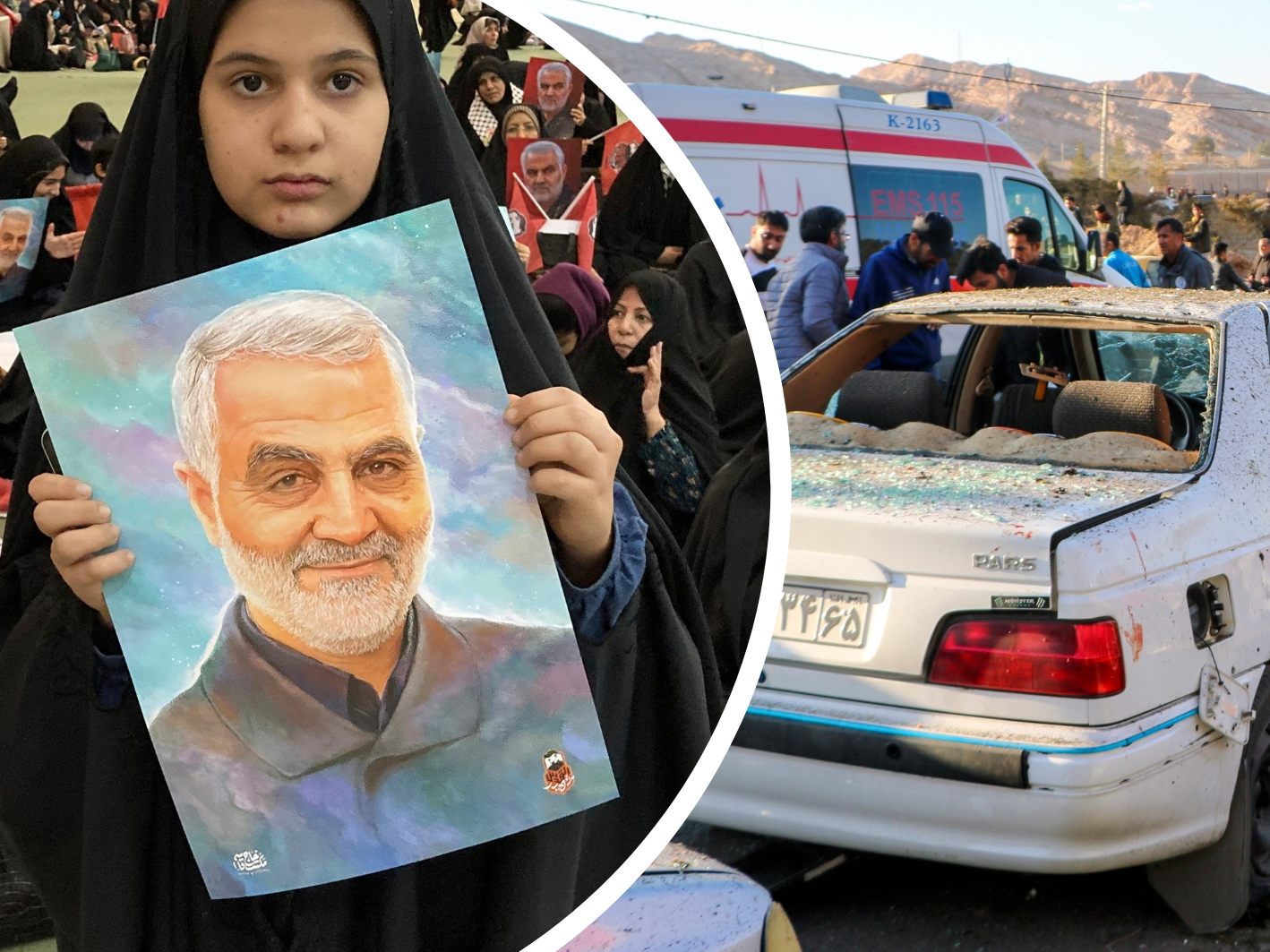 Explosionen bei Gedenkfeier für getöteten General Soleimani in Kerman (Iran).