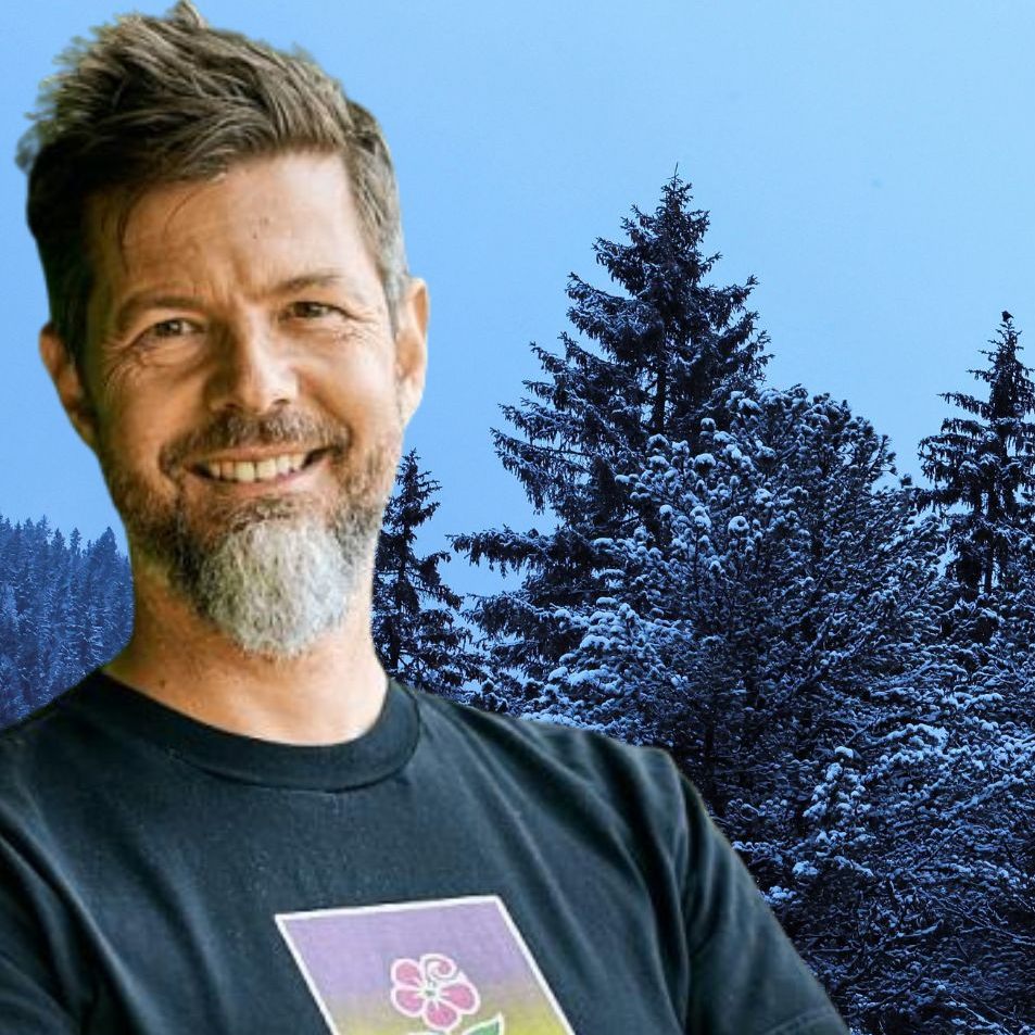 Jodok Batlogg mit seinem Start-up Tree.ly auf dem World Economic Forum in Davos.