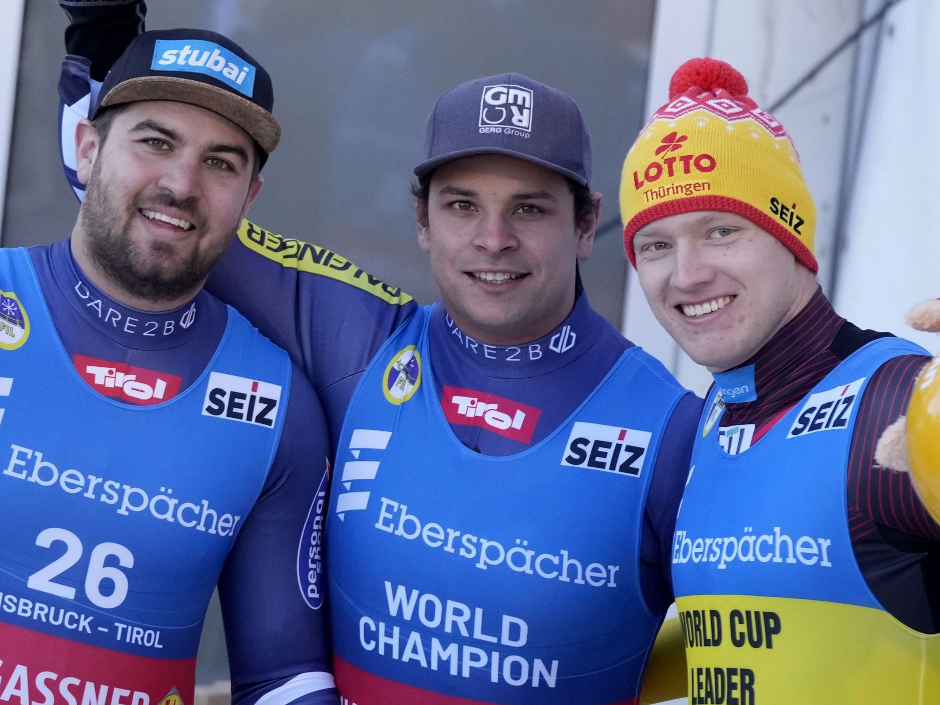 Jonas Müller (m.) holt sich EM-Gold vor Nico Gleirscher (l.) und dem Deutschen Max Langenhan (r.). Jonas Müller (m.) holt sich EM-Gold vor Nico Gleirscher (l.) und dem Deutschen Max Langenhan (r.).