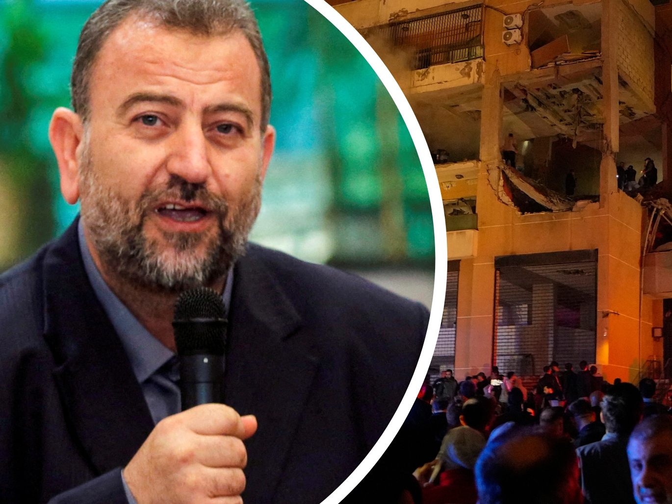 Ein israelischer Drohnenangriff im Süden Beiruts (Bild) soll der Nummer zwei der Hamas, Saleh al-Aruri (l.), das Leben gekostet haben.