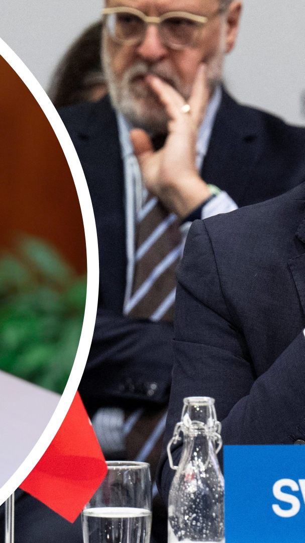 Der Schweizer Außenminister Ignazio Cassis (r.) hat Hoffnung Russland an den Verhandlungstisch zu bekommen.