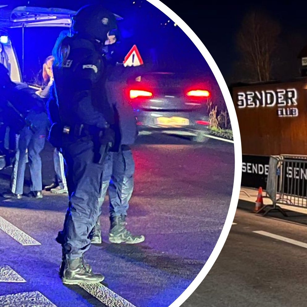 Schüsse vor dem Sender Club - Großaufgebot der Polizei vor Ort.