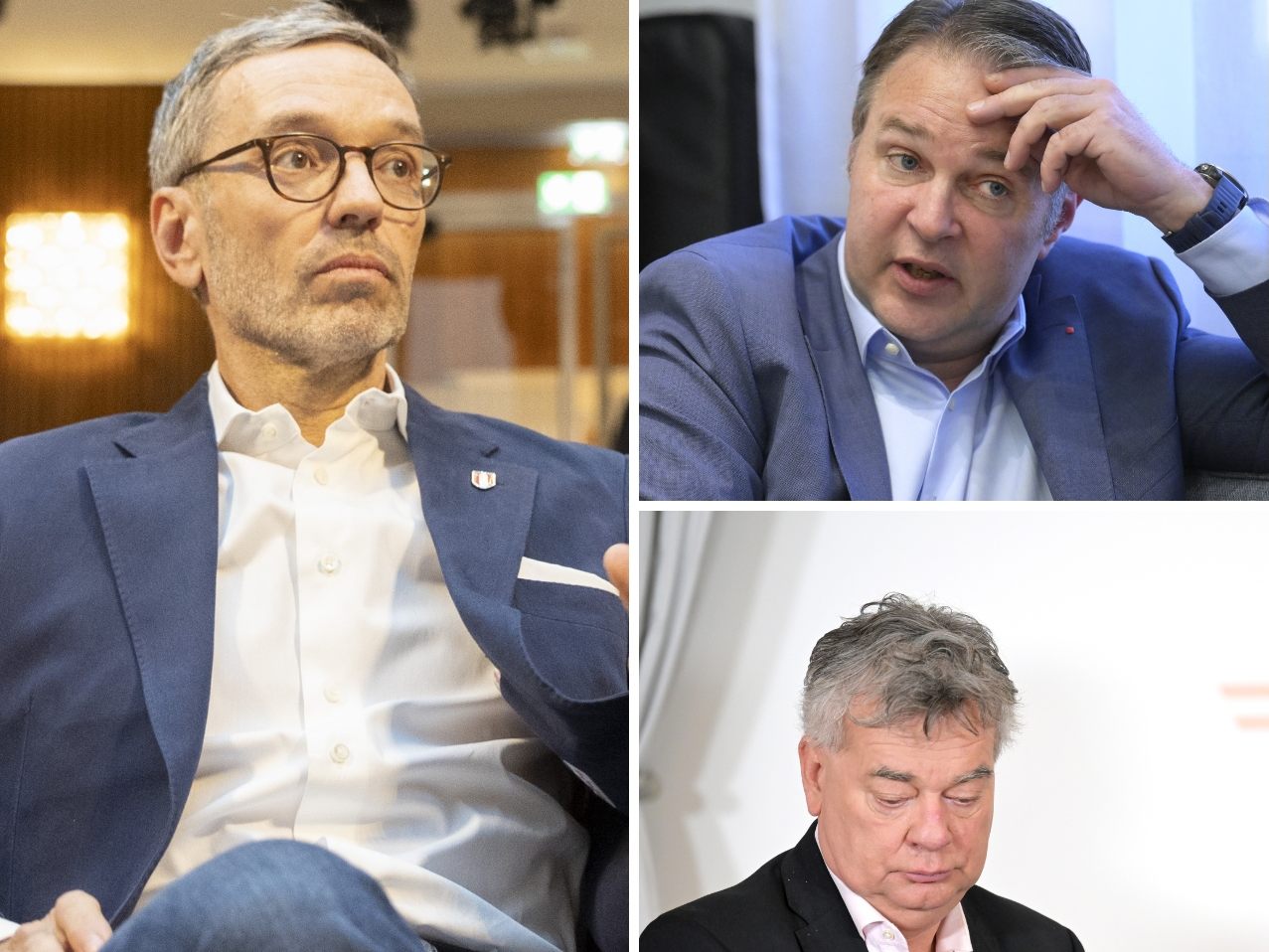 Freiheitliche unter Herbert Kickl (l.) waren 2023 mit durchschnittlich 28 Prozent auf Platz 1 bei den Sonntagsfragen. Freiheitliche unter Herbert Kickl (l.) waren 2023 mit durchschnittlich 28 Prozent auf Platz 1 bei den Sonntagsfragen.