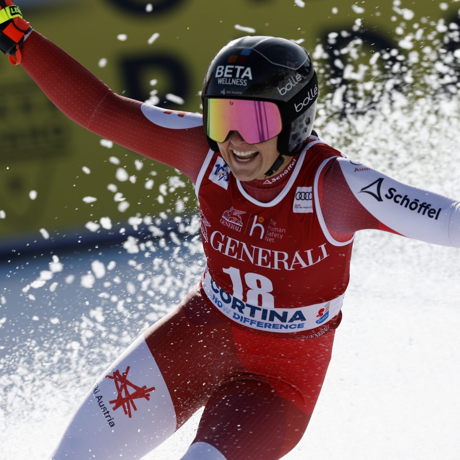 Am Freitag hatte Stephanie Venier allen grund zum Jubeln.