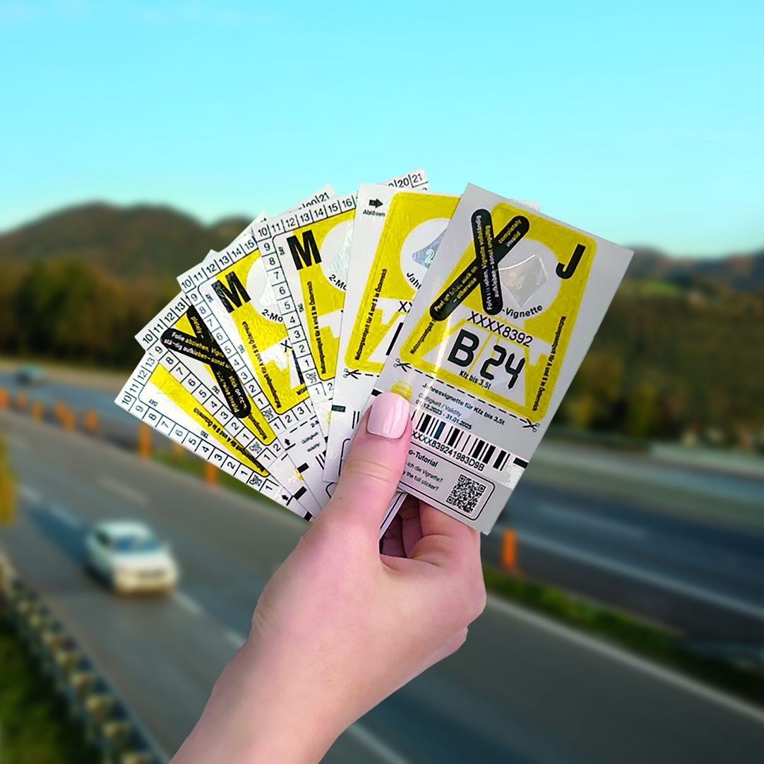 Die Vignette 2024 in Sonnengelb.