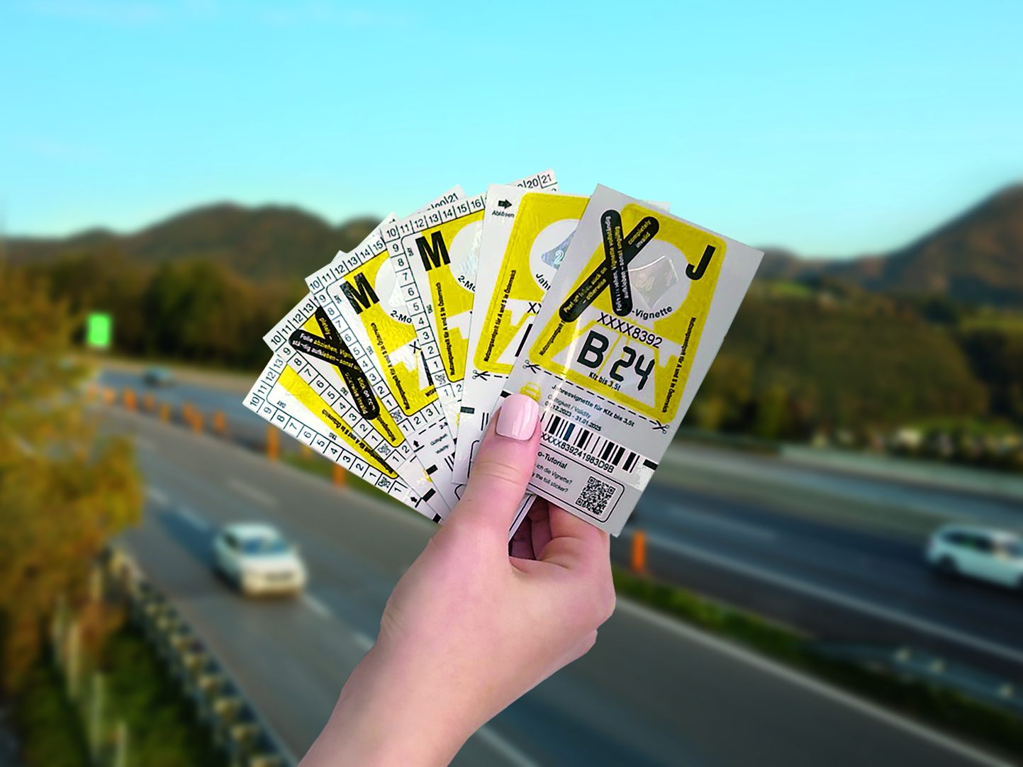 Die Vignette 2024 in Sonnengelb.