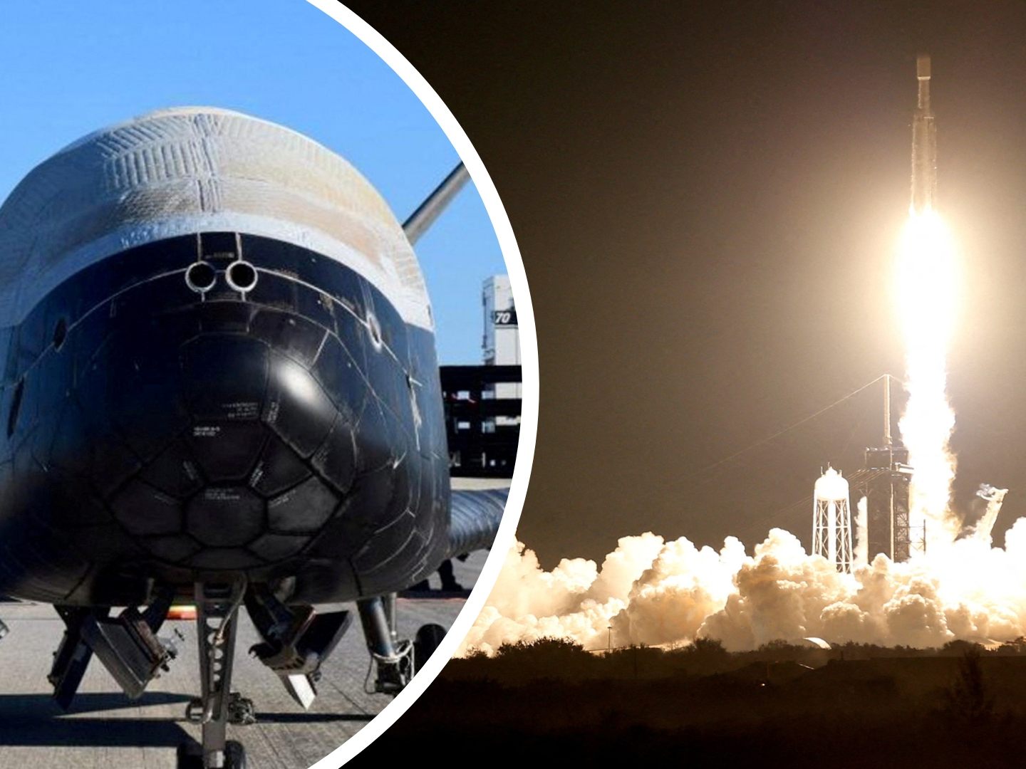 Raumflugzeug X-37B des US-Militärs zu neuer geheimer Mission gestartet. Raumflugzeug X-37B des US-Militärs zu neuer geheimer Mission gestartet.