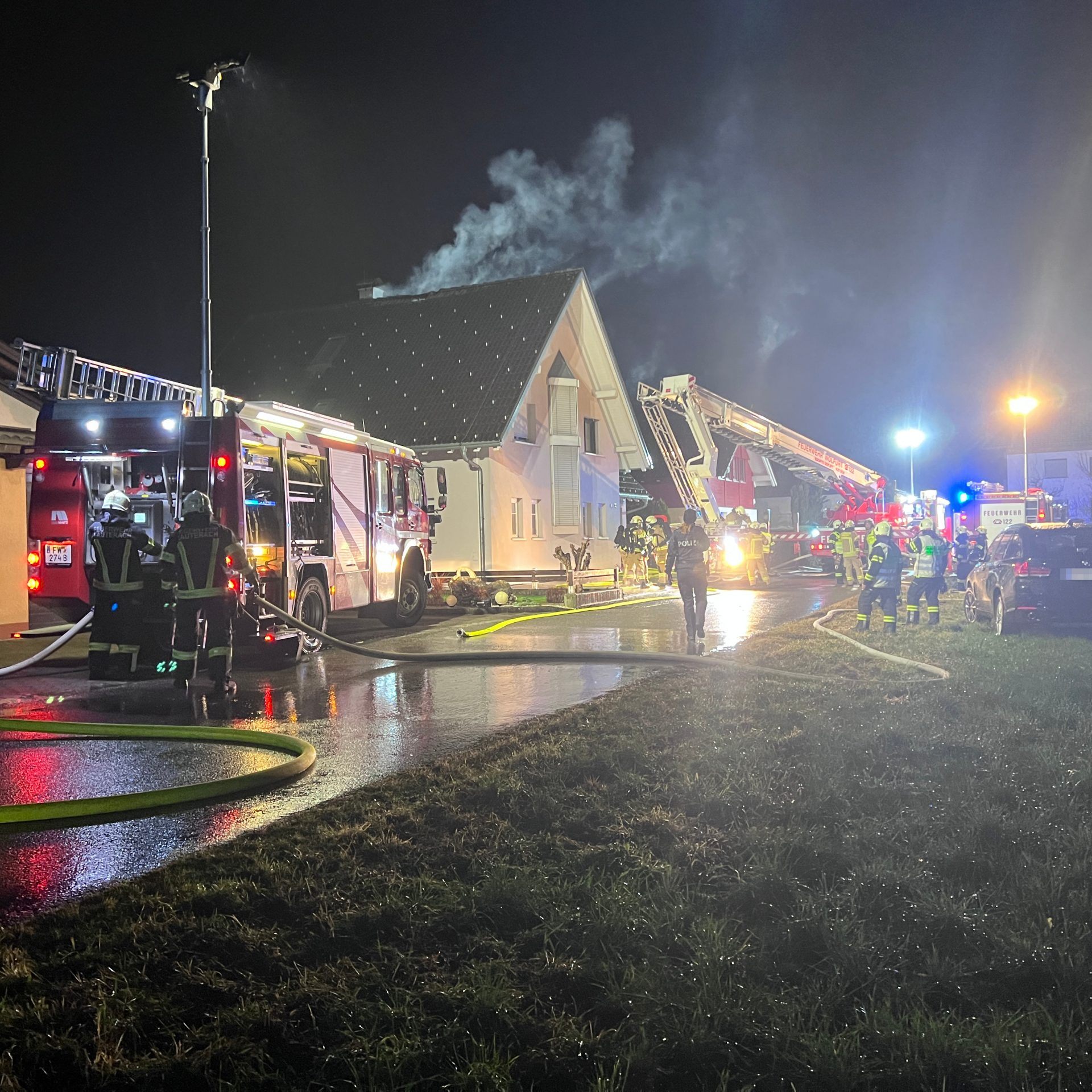 Einsatz für die Feuerwehr in Lauterach.