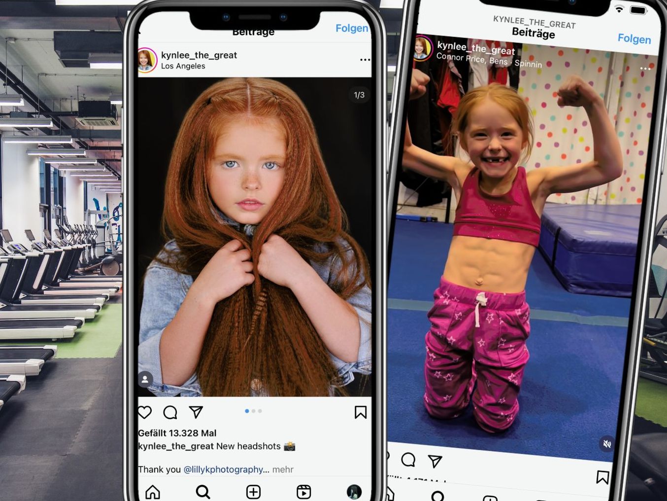 Kynlee Heiman, eine junge Amerikanerin, beeindruckt 700.000 Follower mit ihren Fitnessvideos.