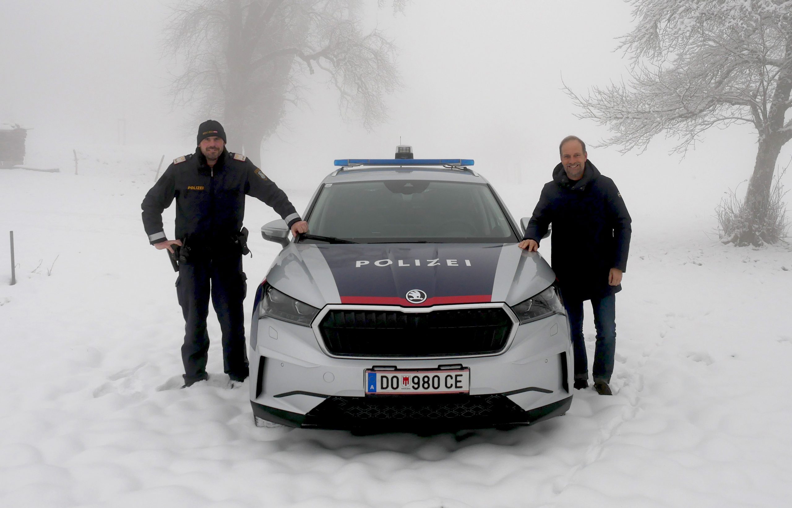 Stadtpolizei-Kommandant Dieter Heinzle und Bürgermeister Dieter Egger.