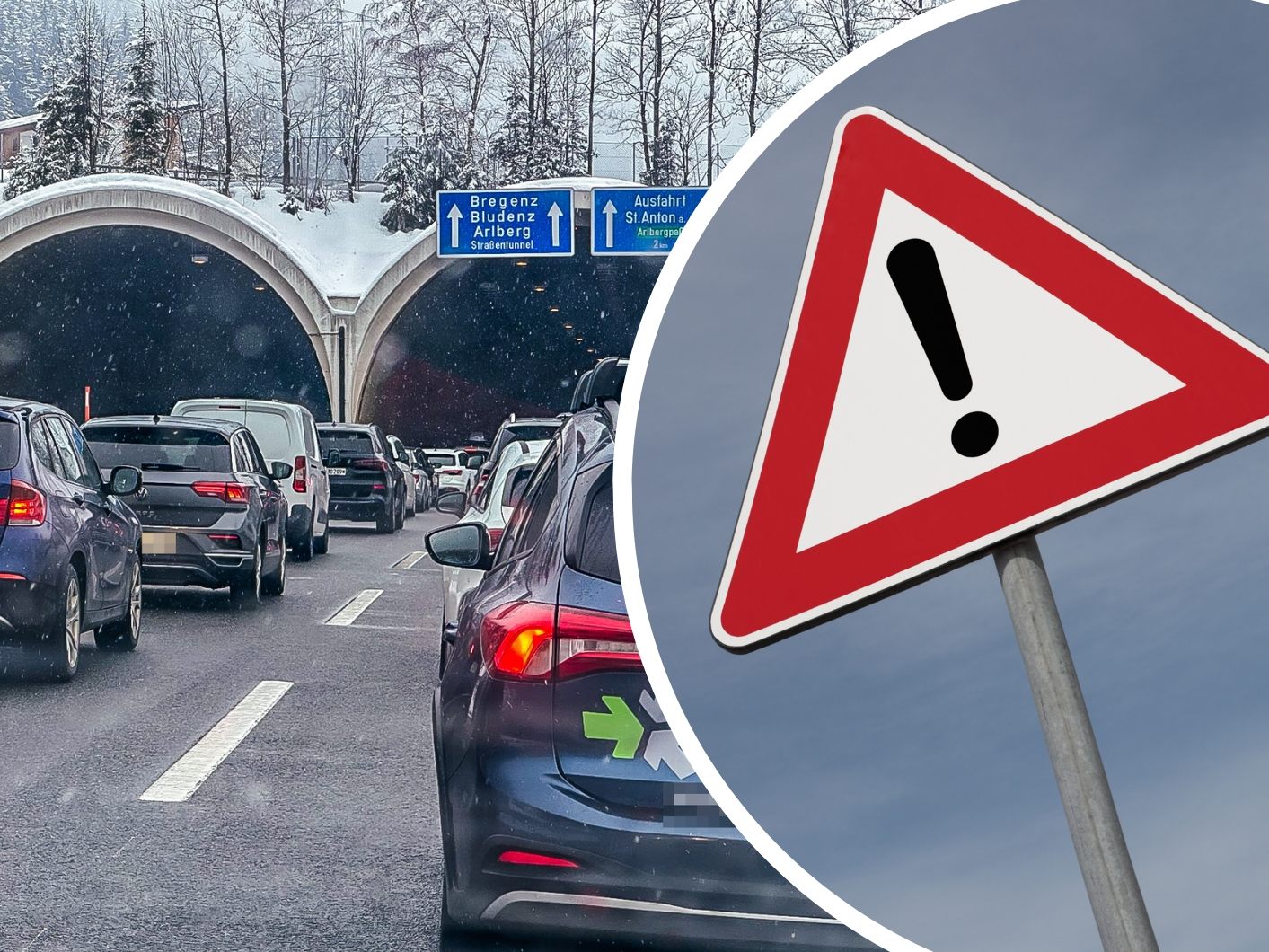 Am Sonntag muss mit Stau, Verzögerungen und winterlichen Fahrbahnverhältnissen gerechnet werden. Am Sonntag muss mit Stau, Verzögerungen und winterlichen Fahrbahnverhältnissen gerechnet werden.