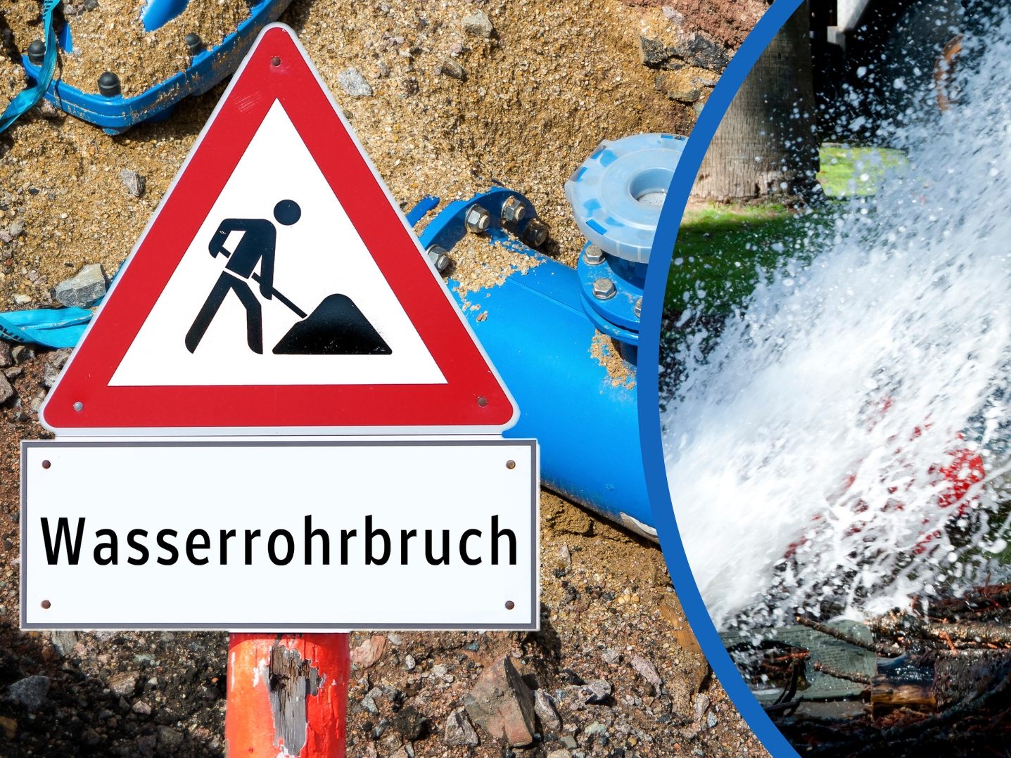 Wasserrohrbruch in Lustenau.