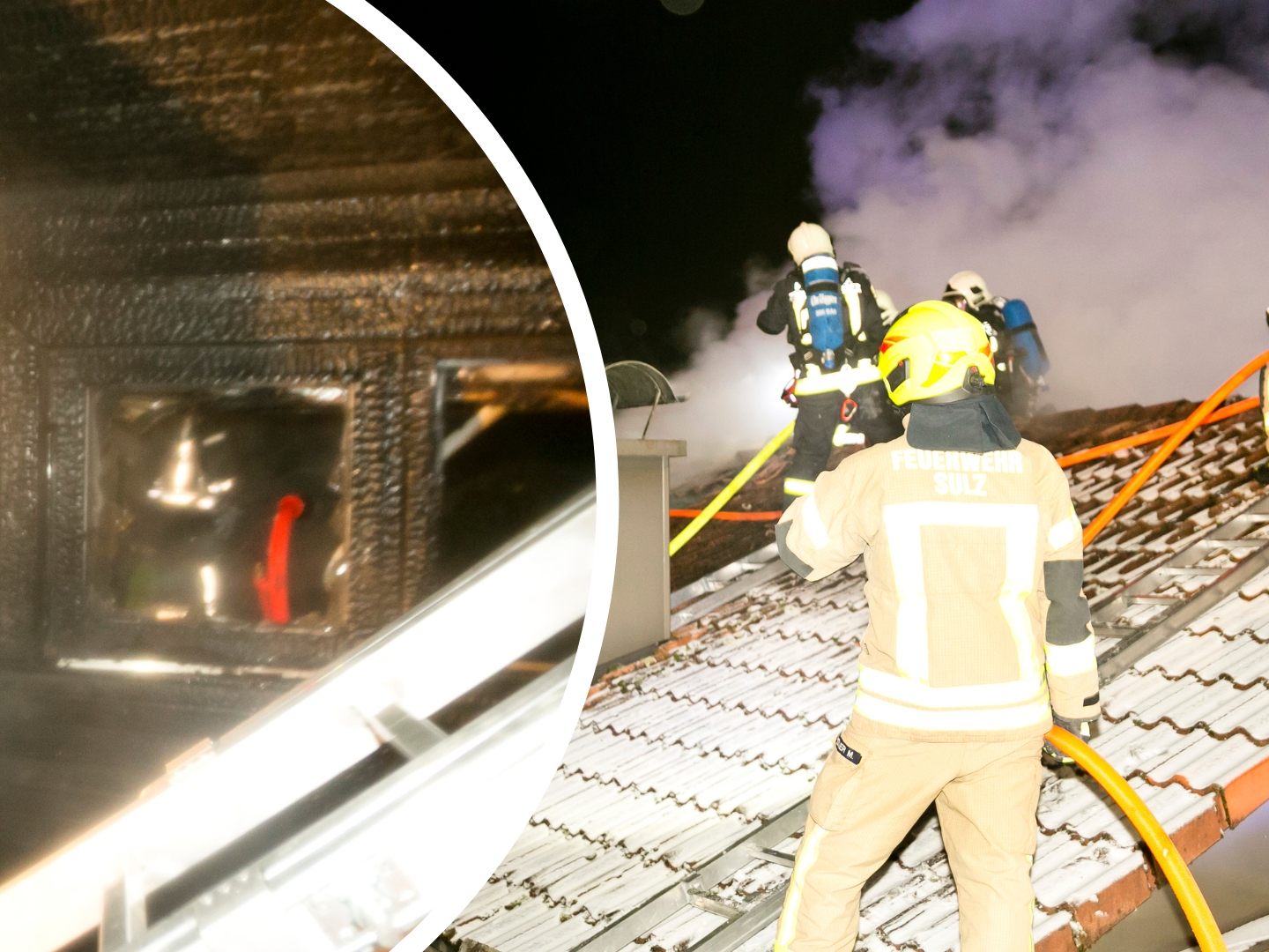 Brand in Zwischenwasser. Brand in Zwischenwasser.