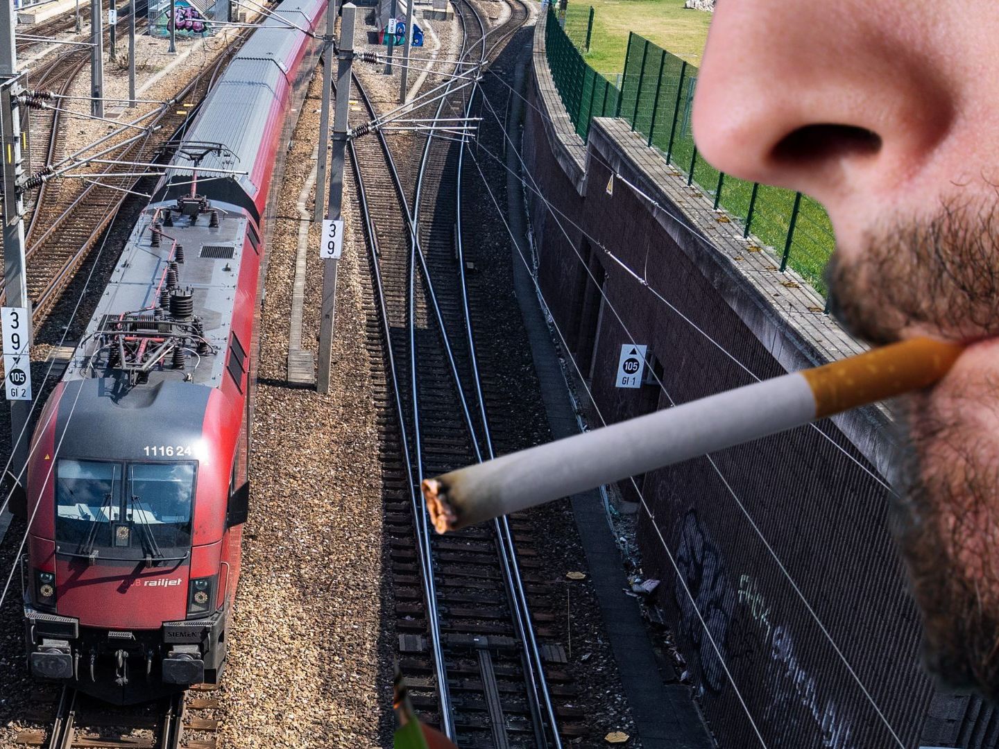 Ein 50-Jähriger hatte bei einer Rauchpause am Bahnsteig das Einsteigen versäumt.