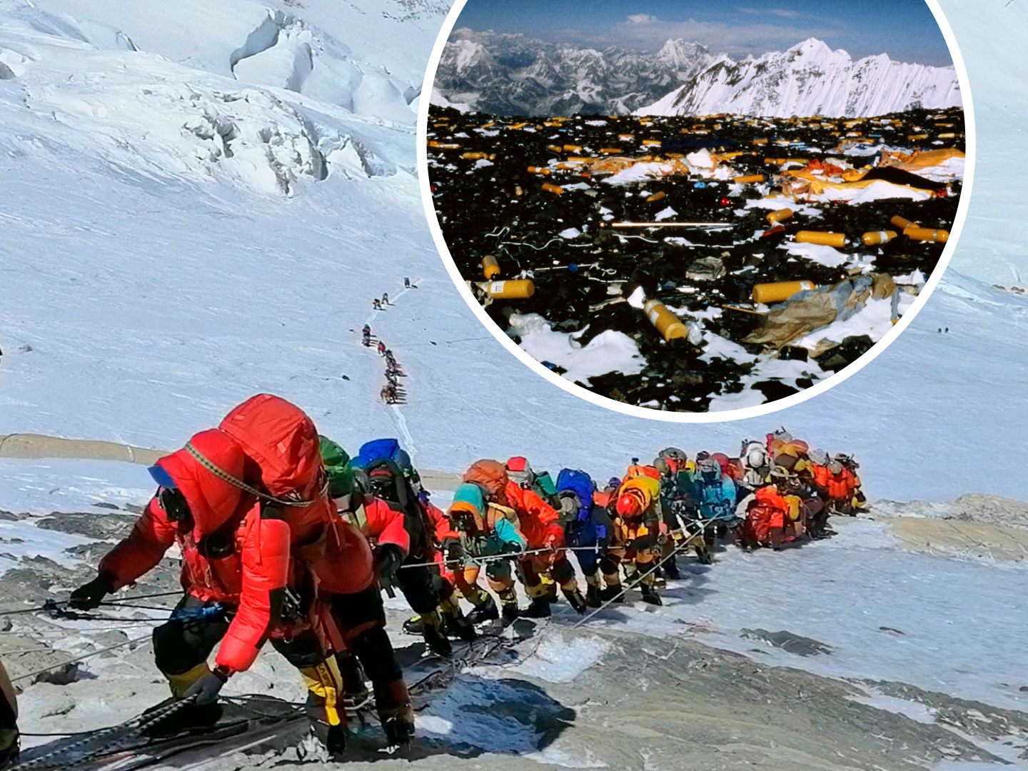 Bergsteiger am Mount Everest müssen bald ihren Kot in speziellen Säcken heruntertragen. Bergsteiger am Mount Everest müssen bald ihren Kot in speziellen Säcken heruntertragen.