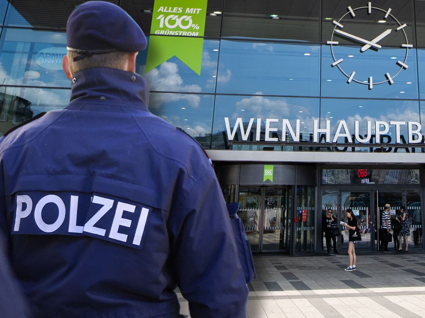 Die Polizei fasste eine Ladendiebin am Wiener Hauptbahnhof.