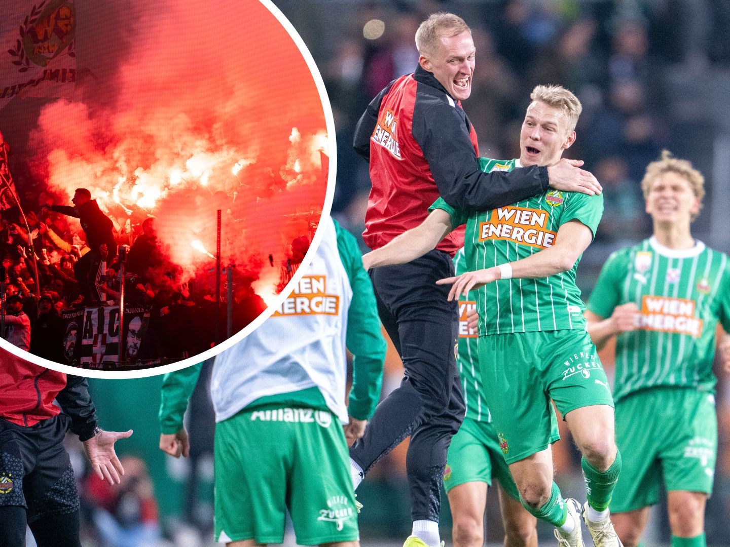 Rapid beendete den Derby-Heimfluch mit einem 3:0-Sieg Rapid beendete den Derby-Heimfluch mit einem 3:0-Sieg