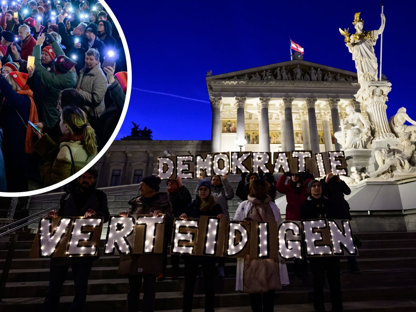 Auch in Wien fand eine Kundgebung mit mehreren hundert Teilnehmern statt. Auch in Wien fand eine Kundgebung mit mehreren hundert Teilnehmern statt.
