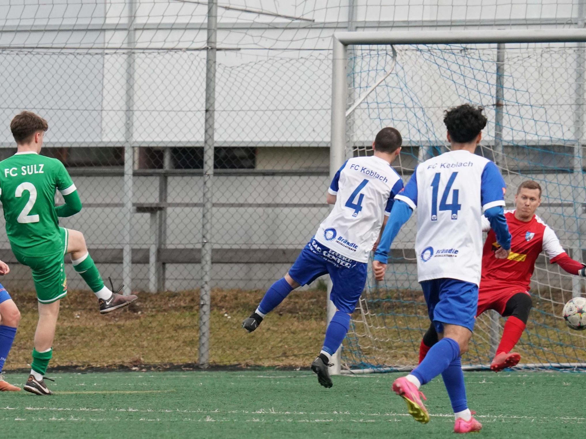 Luis Schnetzer beim Treffer zum 2:1. Luis Schnetzer beim Treffer zum 2:1.