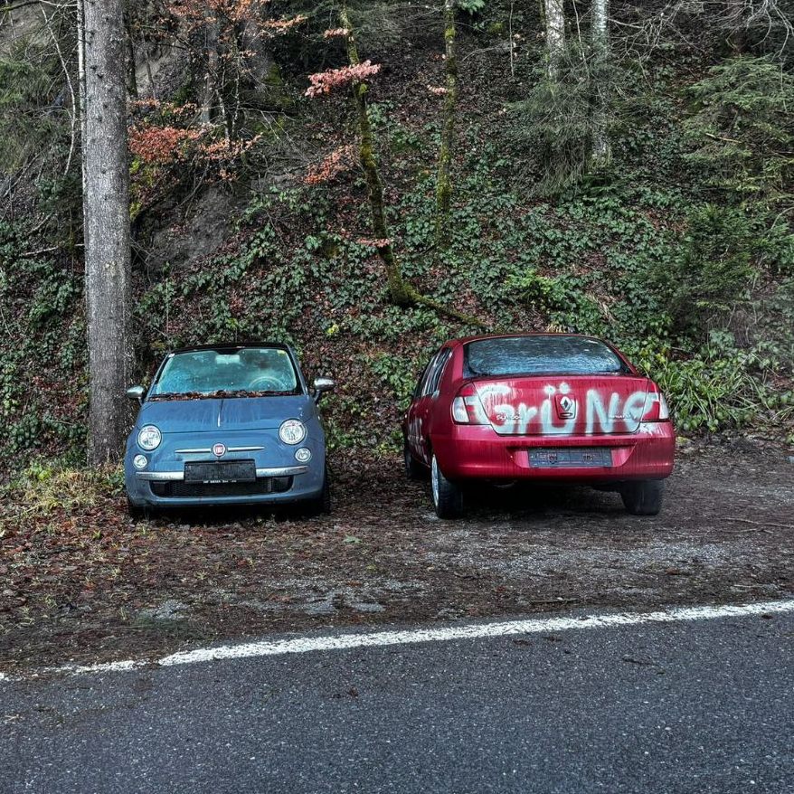 Wer hat diese Autos hier abgestellt?
