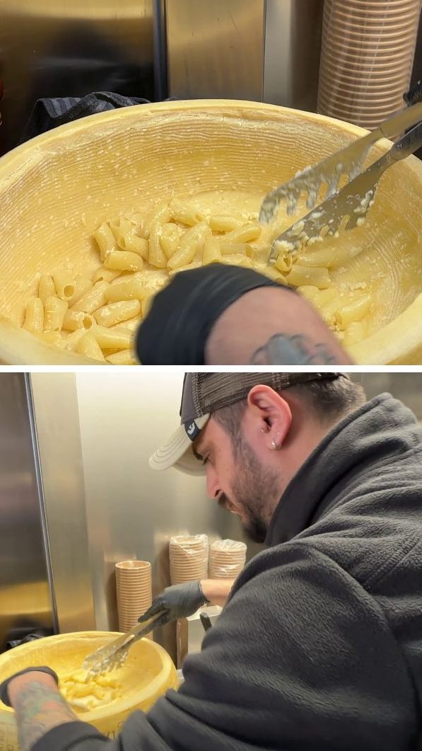 Hausgemachte Nudeln aus dem Parmesanlaib gibts jetzt auch in Vorarlberg.