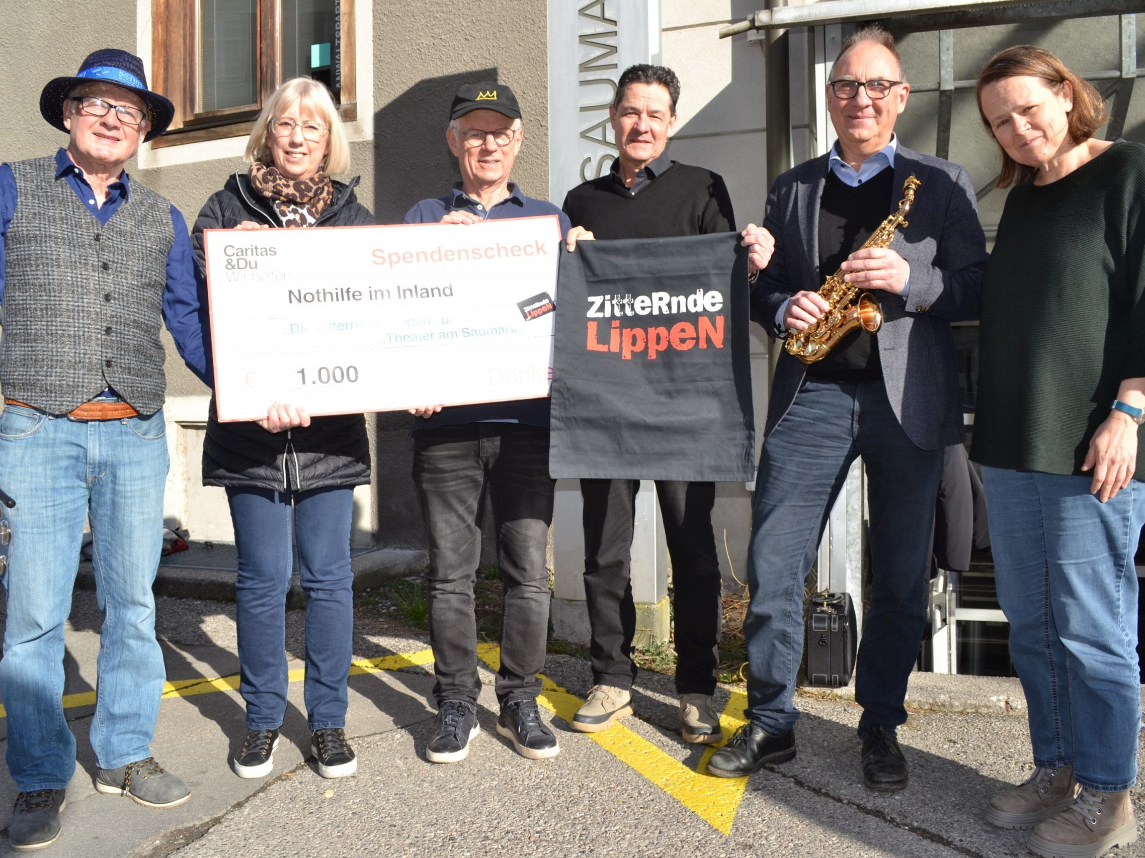 Peter Ludescher, Heidi Dolensky, Gerhard Graf, Oswald Kessler und Bertold Bischof mit Sabine Benzer. Peter Ludescher, Heidi Dolensky, Gerhard Graf, Oswald Kessler und Bertold Bischof mit Sabine Benzer.