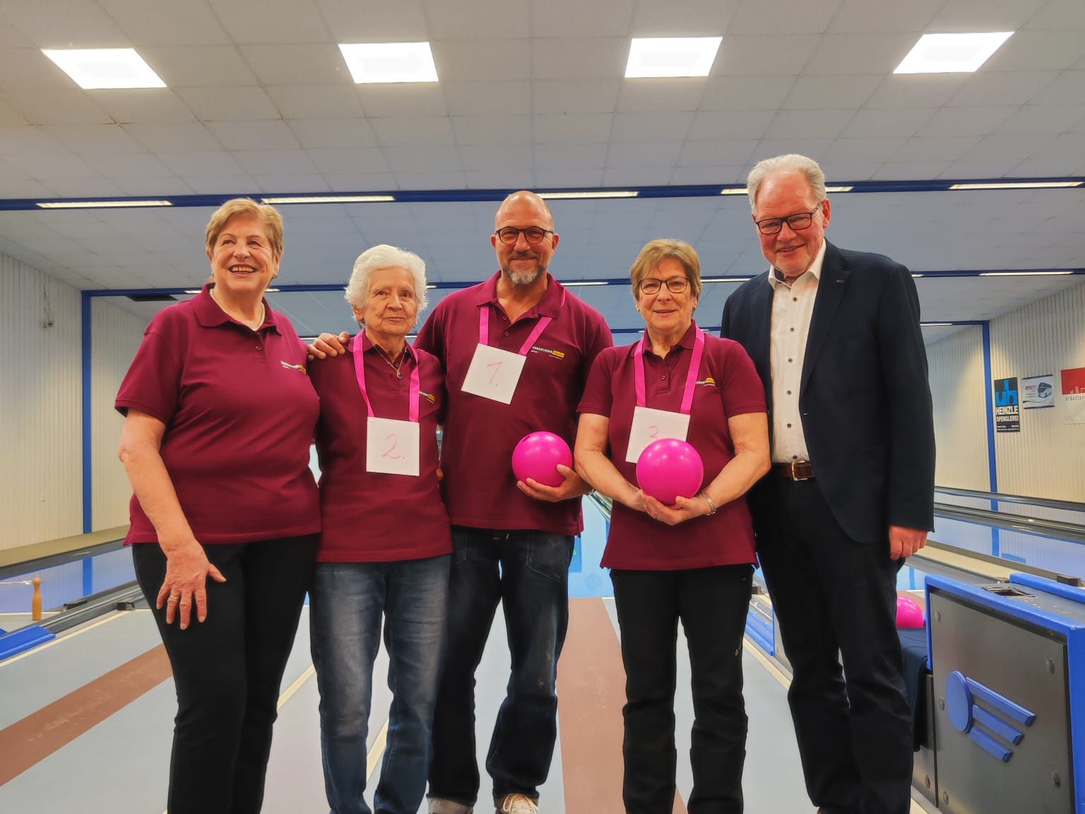 Die Besten mit Obmann Werner Huber.