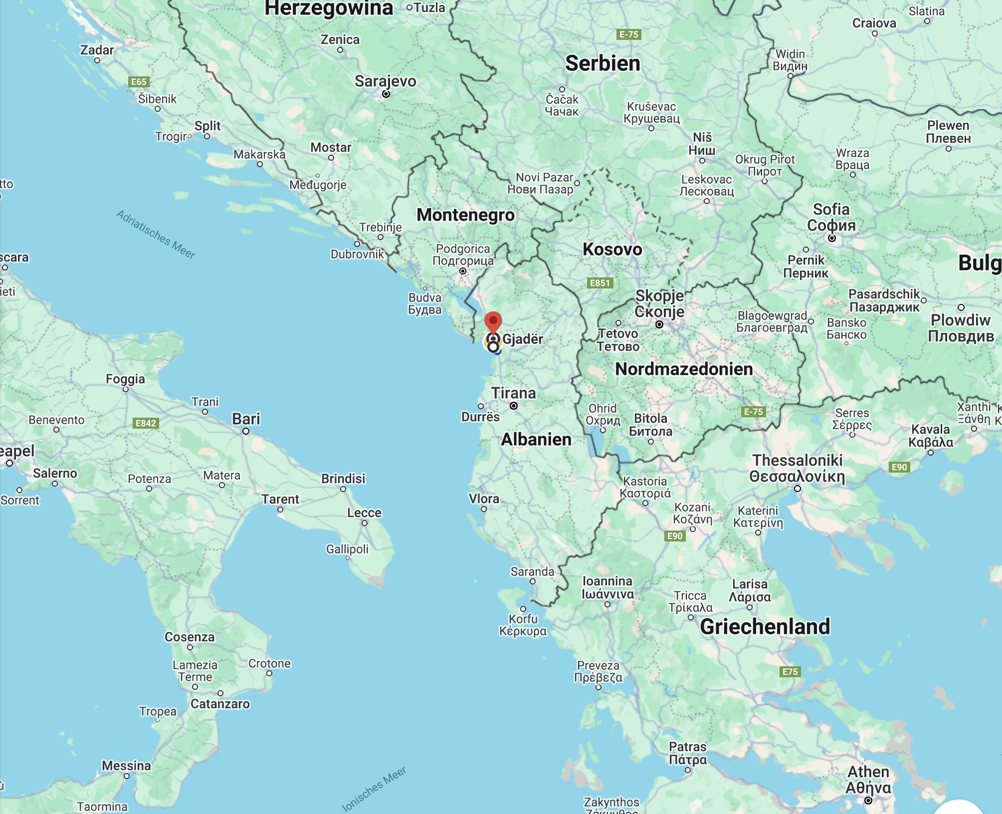 Shengjin und Gjader.