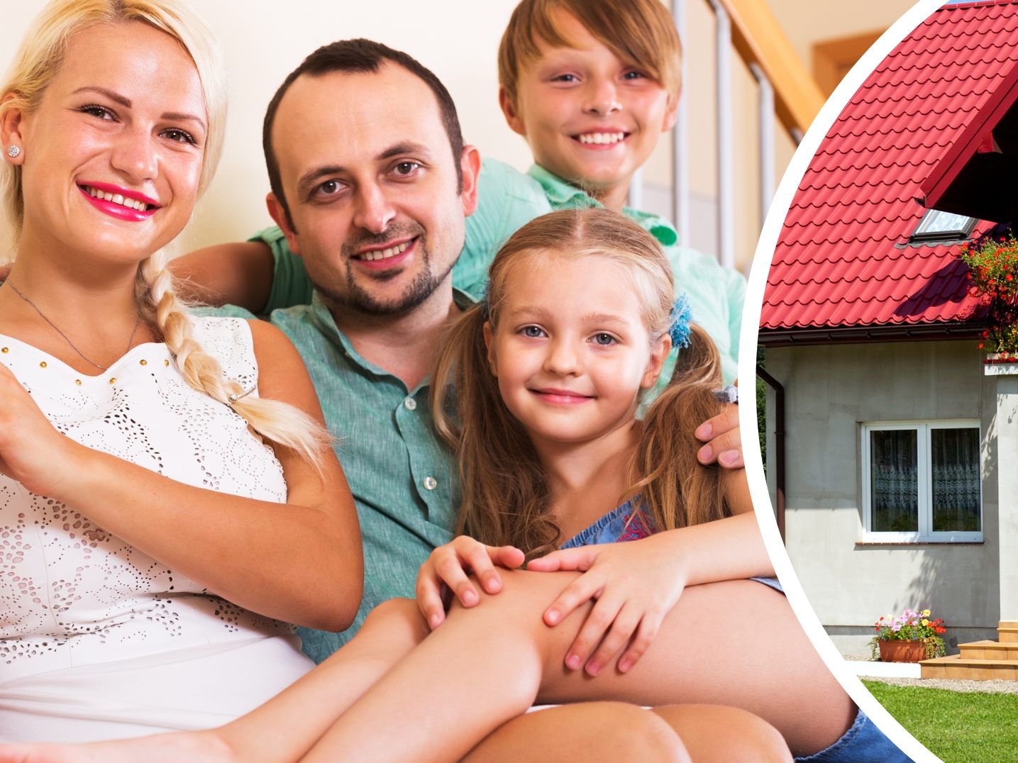 Mann und Frau, zwei Kinder, ein Haus - Das klassische Bild einer Familie aus der österreichischen Mittelschicht. Mann und Frau, zwei Kinder, ein Haus - Das klassische Bild einer Familie aus der österreichischen Mittelschicht.